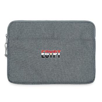 Egypt Flag Bold Typographic - Laptop bag 15" - heather grey - Front