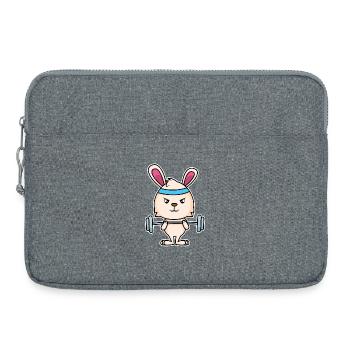 Fitness Bunny - Laptop bag 15" - heather grey - Front