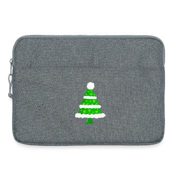 Sapin de Noël - Sacoche pour ordinateur portable 15 pouces - gris chiné - Devant