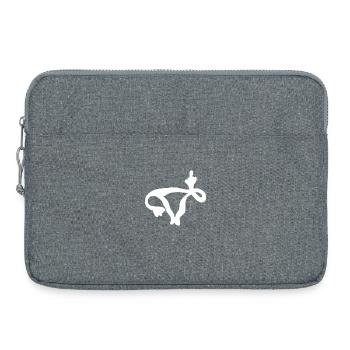 Fuck you utérus - ovaires drôles - Sacoche pour ordinateur portable 15 pouces - gris chiné - Devant