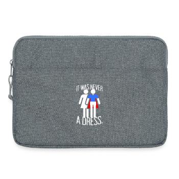 It Was Never A Dress Superheldin Girl Frauen Power - Laptoptasche 15" - Grau meliert - Vorne