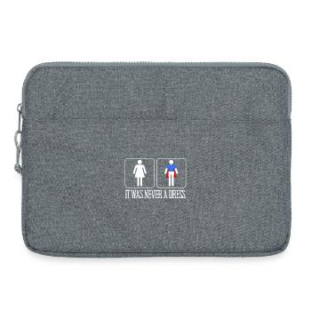 It Was Never A Dress Superheldin Girl Frauen Power - Laptoptasche 15" - Grau meliert - Vorne