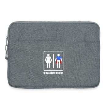 It Was Never A Dress Superheldin Girl Frauen Power - Laptoptasche 15" - Grau meliert - Vorne