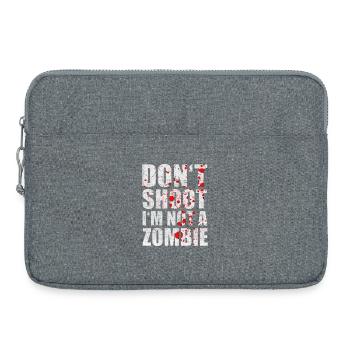 Cool Don't Shoot I'm Not a Zombie Blood - Laptop bag 15" - heather grey - Front