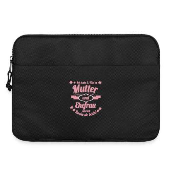 Mutter und Ehefrau Lustiger Spruch - Laptoptasche 15" - Schwarz - Vorne