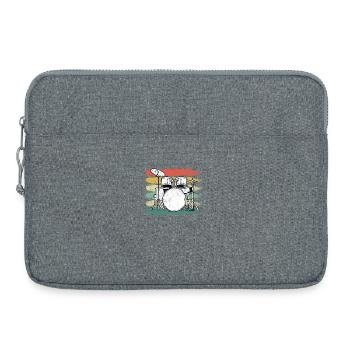 Tambours de batteur - Sacoche pour ordinateur portable 15 pouces - gris chiné - Devant