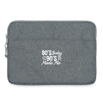 Années 80 90 - Sacoche pour ordinateur portable 15 pouces - gris chiné - Devant