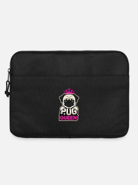 Mops Pug Queen - Laptoptasche 15" - Schwarz