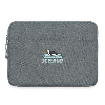 Macareux d’Islande - Sacoche pour ordinateur portable 15 pouces - gris chiné - Devant