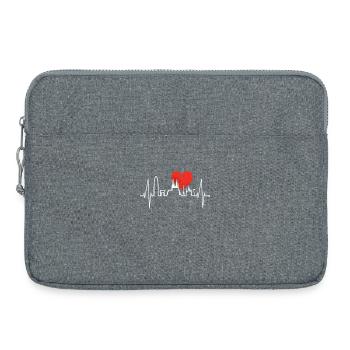Barcelone Skyline Heartbeat Fan de la Sagrada Familia - Sacoche pour ordinateur portable 15 pouces - gris chiné - Devant