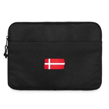 Danish flag in brushstroke - Laptop bag 15" - black - Front