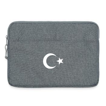 Pride and Tradition – Turkey Flag - Laptop bag 15" - heather grey - Front