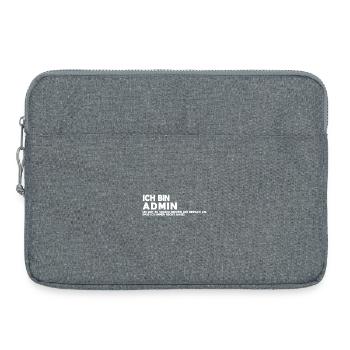 Ich bin Admin Tech Humor Shirt - Laptoptasche 15" - Grau meliert - Vorne