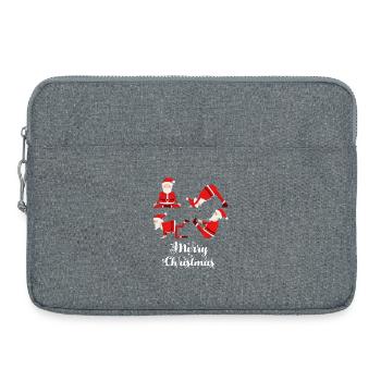 Yoga Noël Fitness - Sacoche pour ordinateur portable 15 pouces - gris chiné - Devant