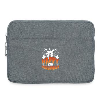 Happy Halloween Gruselhaus Szene - Laptoptasche 15" - Grau meliert - Vorne