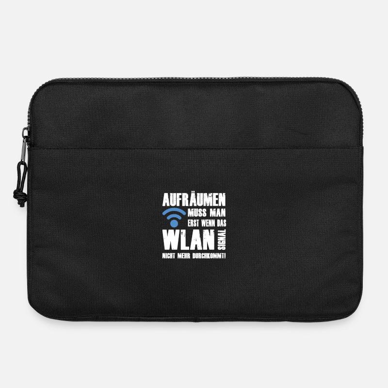 Erst aufräumen wenn das WLAN Signal schwach wird - Laptoptasche 15" - Schwarz