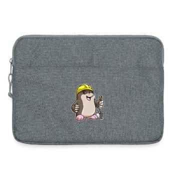 Mole Miner Shovel Mining - Laptop bag 15" - heather grey - Front