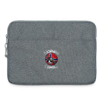 Norway Fishing - Laptop bag 15" - heather grey - Front