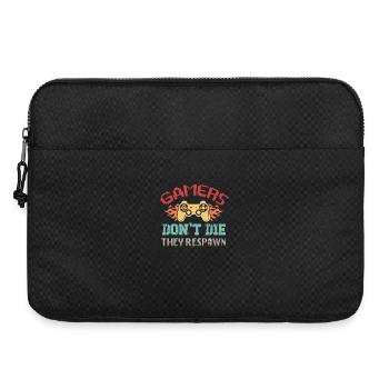 Gamers dont die they respawn - Laptoptasche 15" - Schwarz - Vorne
