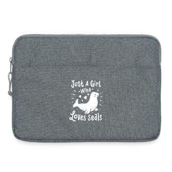 Seelöwe Robbe - Laptoptasche 15" - Grau meliert - Vorne