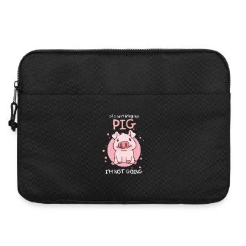 Schwein Schweinchen Ferkel - Laptoptasche 15" - Schwarz - Vorne
