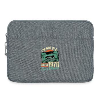 Anniversaire 1970 - Sacoche pour ordinateur portable 15 pouces - gris chiné - Devant