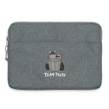 Waschbär und Ratte - Laptoptasche 15" - Grau meliert - Vorne