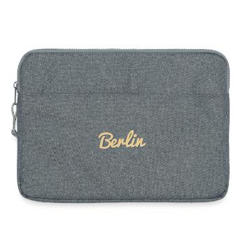Berlin Script Vintage Wordmark - Laptop bag 15" - heather grey - Front