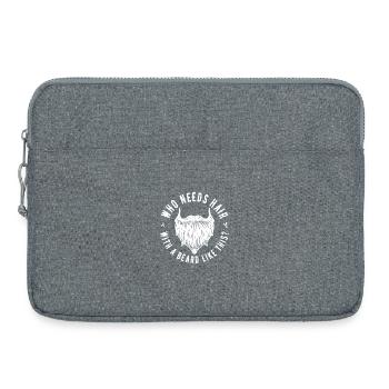 Who Needs Hair With A Beard Like This Bart Glatze - Laptoptasche 15" - Grau meliert - Vorne