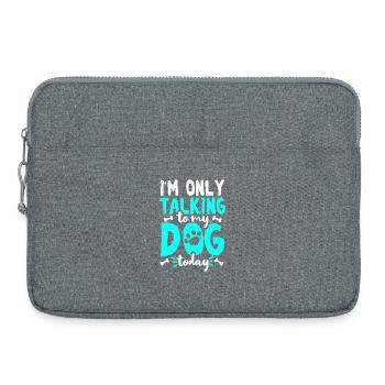 Chien propriétaire de chien - Sacoche pour ordinateur portable 15 pouces - gris chiné - Devant