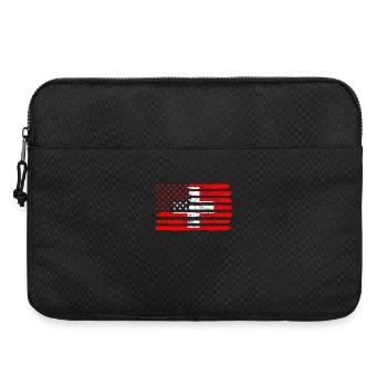 USA Flagge Schweiz - Laptoptasche 15" - Schwarz - Vorne
