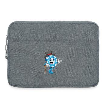 Jetons de poker poker - Sacoche pour ordinateur portable 15 pouces - gris chiné - Devant