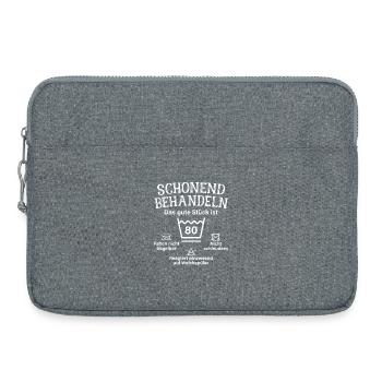 Schonend Behandeln Achtzig Geschenk 80. Geburtstag - Laptoptasche 15" - Grau meliert - Vorne