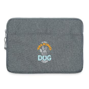 Ich spreche heute nur mit meinem Hund Zitat - Laptoptasche 15" - Grau meliert - Vorne