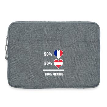 France et Autriche Genial / Cadeau - Sacoche pour ordinateur portable 15 pouces - gris chiné - Devant