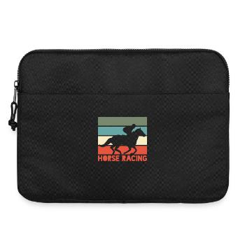 Course de chevaux Cavalier Jockey Retro - Sacoche pour ordinateur portable 15 pouces - noir - Devant