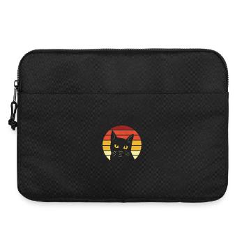 Katze Kater Katzen Miau Katzenliebhabe Stubentiger - Laptoptasche 15" - Schwarz - Vorne