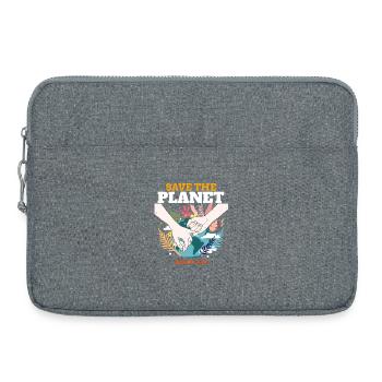 Sauver la Terre – Journée de la Terre - Sacoche pour ordinateur portable 15 pouces - gris chiné - Devant