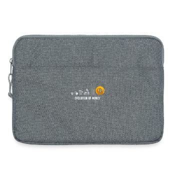Evolution Of Money Geld Bitcoin Plan B Crypto - Laptop bag 15" - heather grey - Front