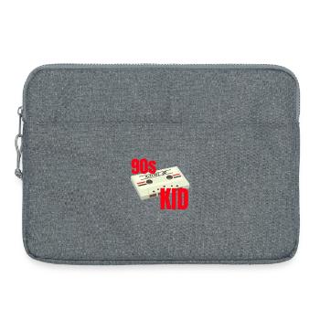 90s Vibe Mixtape Kassette Motto Party 90er - Laptoptasche 15" - Grau meliert - Vorne