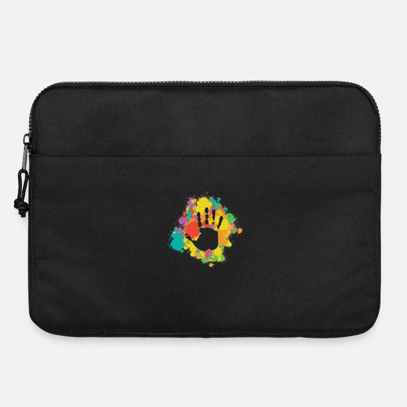 Handprint With Colorful Frame - Laptop bag 15" - black