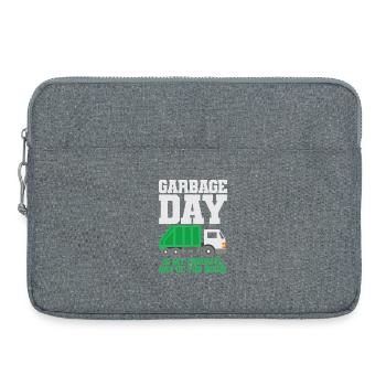 Collecte des ordures ménagères de la journée des ordures ménagères - Sacoche pour ordinateur portable 15 pouces - gris chiné - Devant