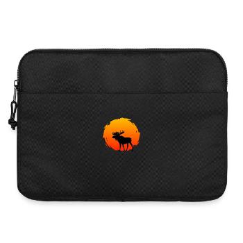 Elch Sonnenuntergang Wildnis Natur Tier Wald - Laptoptasche 15" - Schwarz - Vorne