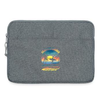 California Surfing Beach Style Design - Laptoptasche 15" - Grau meliert - Vorne