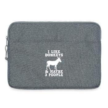 Esel Landwirt Introvertierter Eselliebhaber - Laptoptasche 15" - Grau meliert - Vorne
