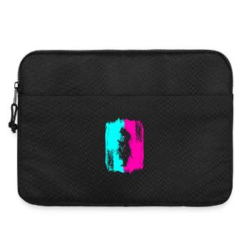 Samurai In A Turquoise And Pink Frame - Laptop bag 15" - black - Front
