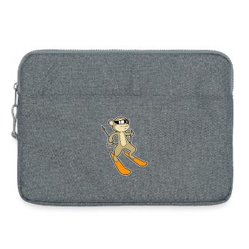 Ski Singe Skieur - Sacoche pour ordinateur portable 15 pouces - gris chiné - Devant