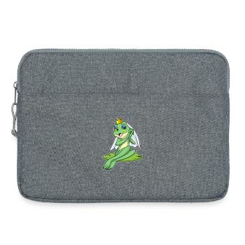 Frosch Braut Schleier Hochzeit - Laptoptasche 15" - Grau meliert - Vorne