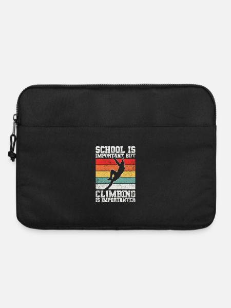 Klettern Kletterer Bouldern - Laptoptasche 15" - Schwarz