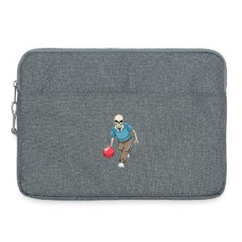 Skeleton Bowling Bowling Ball - Laptop bag 15" - heather grey - Front